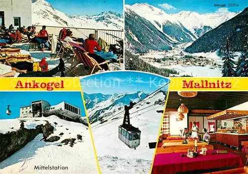 AK / Ansichtskarte Mallnitz Kaernten Wintersportplatz an der Tauernbahn Bergstation Restaurant Liegeterrasse Alpenpanorama