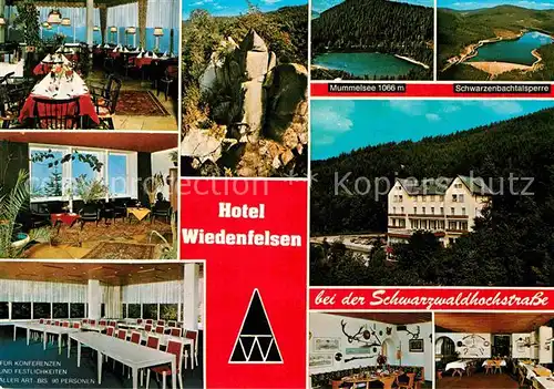 AK / Ansichtskarte Sand Buehl Hotel Wiedenfelsen Gastraeume Mummelsee Schwarzenbachtalsperre Konferenzraum  Kat. Buehl