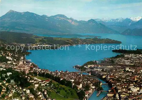 AK / Ansichtskarte Luzern Vierwaldstaettersee Fliegeraufnahme