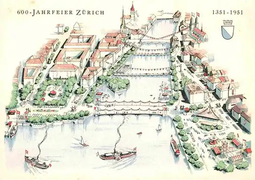 AK / Ansichtskarte Zuerich ZH 600 Jahr Feier Illustration