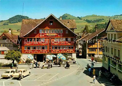 AK / Ansichtskarte Appenzell IR Landesgemeindeplatz Hotel Saentis Kat. Appenzell