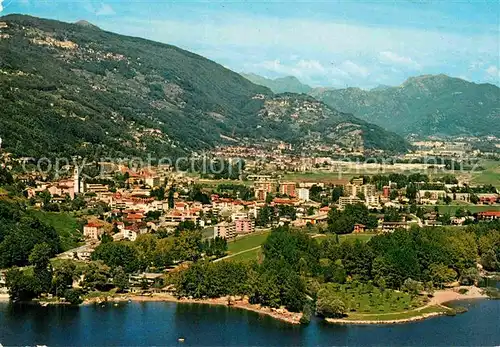 AK / Ansichtskarte Agno Lago di Lugano Fliegeraufnahme Kat. Agno