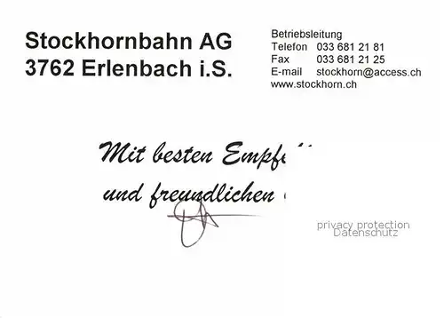 AK / Ansichtskarte Erlenbach Simmental Stockhornbahn  Kat. Erlenbach Simmental