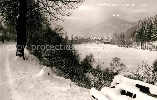 AK / Ansichtskarte Siedlinghausen Asten Winter Kat. Winterberg