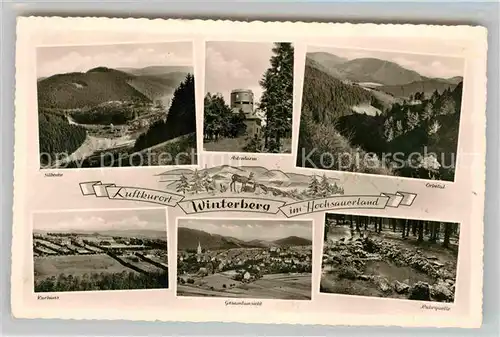 AK / Ansichtskarte Winterberg Hochsauerland Kurhaus Astenturm Orketal Silbeck Kat. Winterberg
