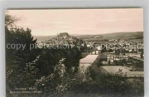 AK / Ansichtskarte Arnsberg Westfalen Blick vom Ehmsen Denkmal Kat. Arnsberg