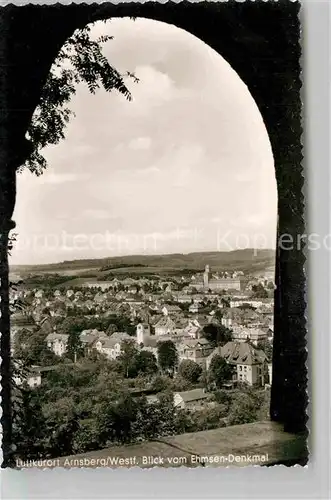 AK / Ansichtskarte Arnsberg Westfalen Blick vom Ehmsen Denkmal Kat. Arnsberg