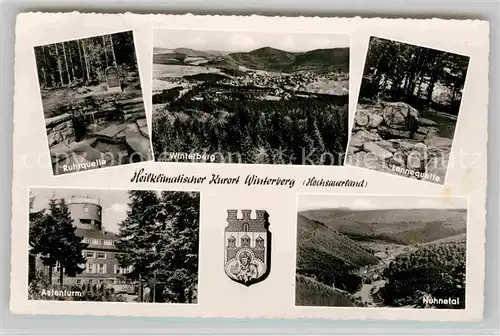 AK / Ansichtskarte Winterberg Hochsauerland Ruhrquelle Lennequelle Astenturm Nuhnetal Kat. Winterberg