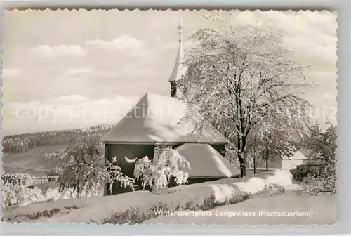 AK / Ansichtskarte Langewiese Kirche Winterlandschaft Kat. Winterberg