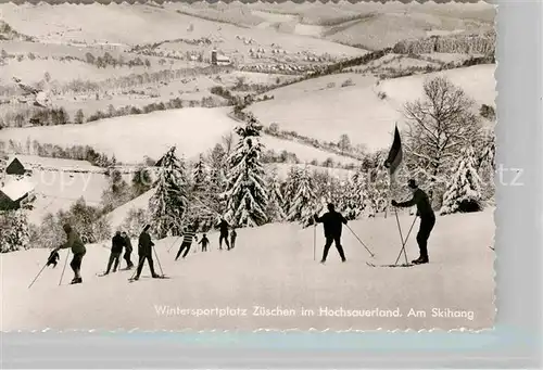AK / Ansichtskarte Zueschen Sauerland Skihang Winter Kat. Winterberg