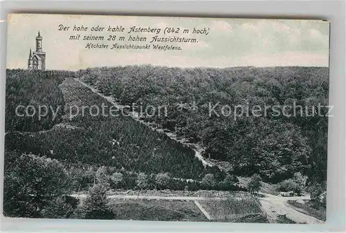 AK / Ansichtskarte Winterberg Hochsauerland Hoher kahler Asten Aussichtsturm Kat. Winterberg