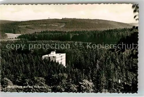 AK / Ansichtskarte Hoheleye Sanatorium Auf der Hoheleye Kat. Winterberg