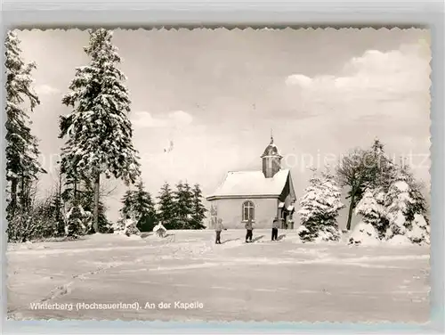 AK / Ansichtskarte Winterberg Hochsauerland Kapelle Winterlandschaft Kat. Winterberg