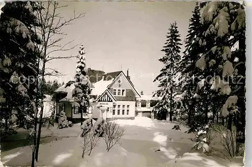 AK / Ansichtskarte Winterberg Hochsauerland Pension Cafe Haus am Walde Kat. Winterberg