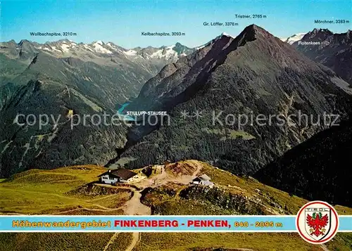 AK / Ansichtskarte Finkenberg Tirol Bergrestaurant Penkentenne Schizentrum Zillertal Alpenpanorama Fliegeraufnahme Kat. Finkenberg