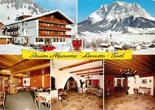AK / Ansichtskarte Lermoos Tirol Pension Alpenrose Wintersportplatz Alpen Kat. Lermoos
