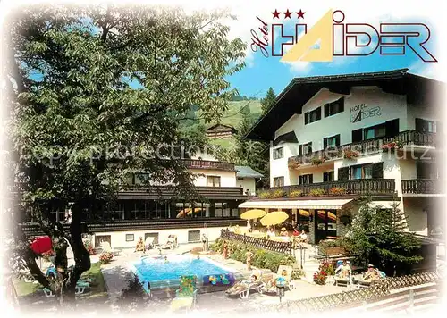 AK / Ansichtskarte Saalbach Hinterglemm Hotel Haider Kat. Saalbach Hinterglemm