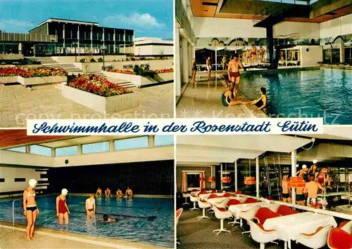 AK / Ansichtskarte Eutin Schwimmhalle mit med Abt und Cafe Kat. Eutin