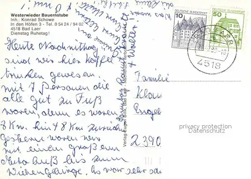 AK / Ansichtskarte Bad Laer Westerwieder Bauernstube Details Kat. Bad Laer