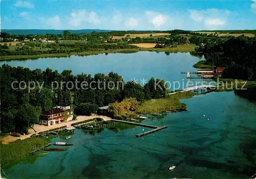 AK / Ansichtskarte Eutin Bootshaus mit Badeanstalt Fliegeraufnahme Kat. Eutin