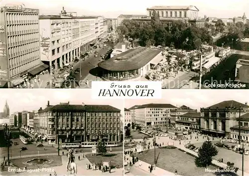 AK / Ansichtskarte Hannover Cafe am Kroepcke Ernst August Platz Hauptbahnhof Kat. Hannover