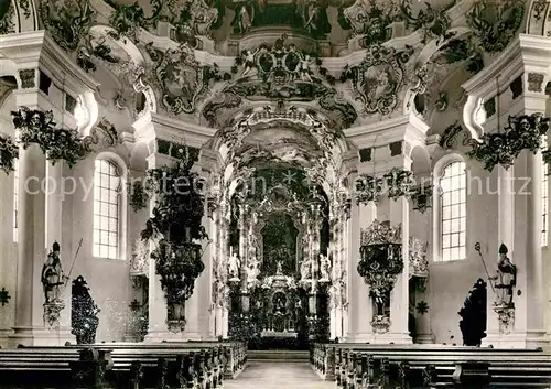 AK / Ansichtskarte Steingaden Allgaeu Wallfahrtskirche Die Wies Inneres Kat. Sulzberg