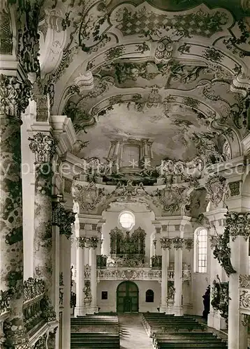 AK / Ansichtskarte Steingaden Allgaeu Wallfartskirche Die Wies Chor Orgelempore Kat. Sulzberg