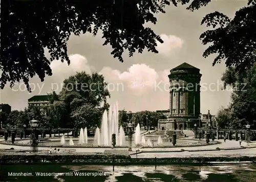 AK / Ansichtskarte Mannheim Wasserturm mit Wasserspielen Kat. Mannheim