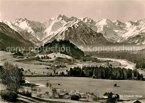 AK / Ansichtskarte Allgaeu Region Blick vom Malerwinkel mit Schoellangerburg Kat. Kempten (Allgaeu)