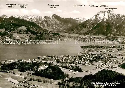AK / Ansichtskarte Bad Wiessee Tegernsee mit Rottach Egern und Wallberg