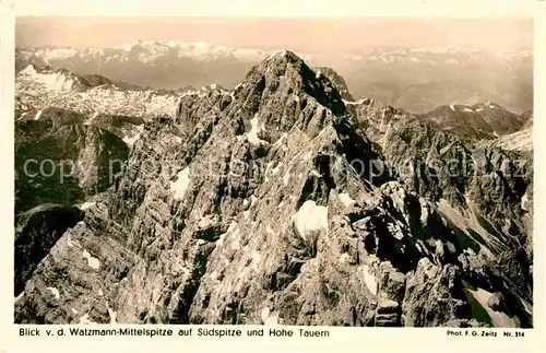 AK / Ansichtskarte Ramsau Berchtesgaden Blick vom Watzmann Mittelspitze auf Hohe Tauern Kat. Ramsau b.Berchtesgaden