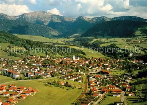 AK / Ansichtskarte Oberstaufen Fliegeraufnahme mit Hochgart und Rindalphorn Kat. Oberstaufen