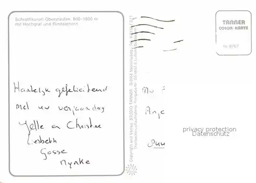 AK / Ansichtskarte Oberstaufen Fliegeraufnahme mit Hochgart und Rindalphorn Kat. Oberstaufen