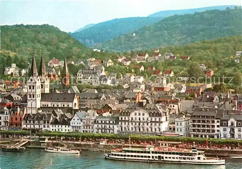 AK / Ansichtskarte Boppard Rhein Panorama Rheindampfer Kat. Boppard