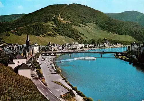 AK / Ansichtskarte Bernkastel Kues Moselpartie mit Burgruine Landshut Kat. Bernkastel Kues