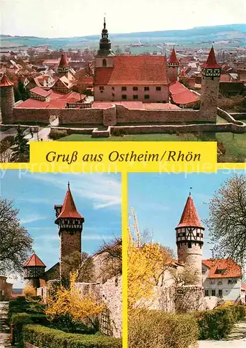 AK / Ansichtskarte Ostheim Rhoen Kirchenburg Waagglockenturm Schulglockenturm Kat. Ostheim v.d.Rhoen