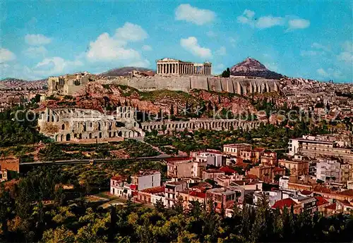 AK / Ansichtskarte Athen Griechenland Panorama mit Akropolis Kat. 