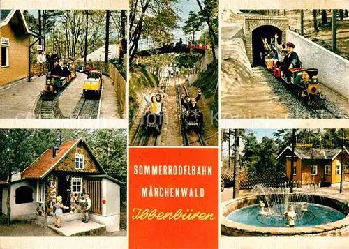 AK / Ansichtskarte Ibbenbueren Sommerrodelbahn Maerchenwald Express Brunnen Kat. Ibbenbueren