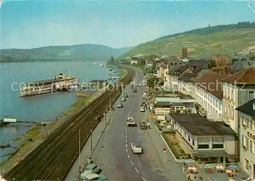 AK / Ansichtskarte Ruedesheim Rhein Rheinstrasse Schiffsanlegestelle Kat. Ruedesheim am Rhein