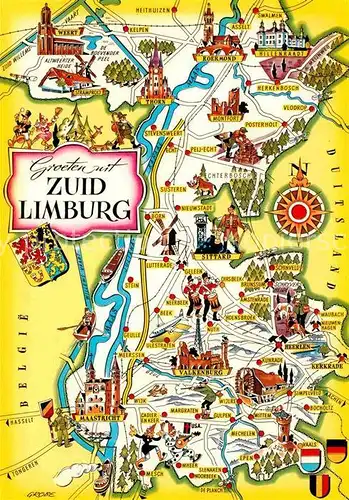 AK / Ansichtskarte Zuid Limburg Lageplan