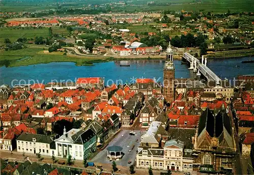 AK / Ansichtskarte Kampen Niederlande Fliegeraufnahme mit Bruecke  Kat. Kampen