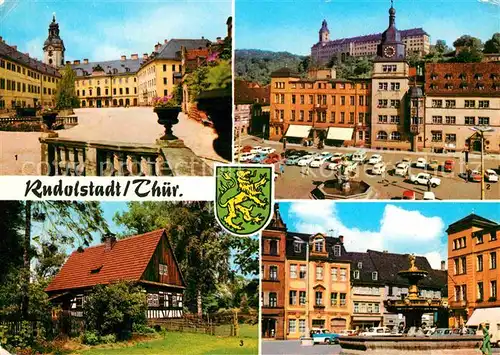 AK / Ansichtskarte Rudolstadt Schloss Heidecksburg Marktplatz Volkskundemuseum Kat. Rudolstadt