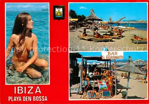 AK / Ansichtskarte Playa d en Bossa Strand Badenixe Bar El Borriquito Kat. Ibiza