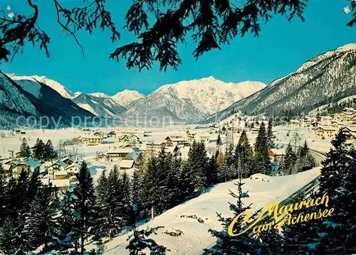 AK / Ansichtskarte Maurach Achensee Winterpanorama Blick auf das Karwendelgebirge