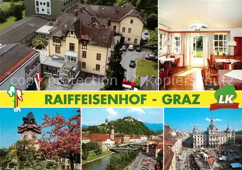 AK / Ansichtskarte Graz Steiermark Fliegeraufnahme Raiffeisenhof Kat. Graz