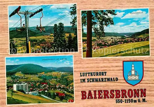 AK / Ansichtskarte Baiersbronn Schwarzwald Eurotel Sesselbahn Kat. Baiersbronn
