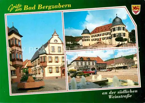 AK / Ansichtskarte Bad Bergzabern Brunnen Rathaus Marktplatz Kat. Bad Bergzabern