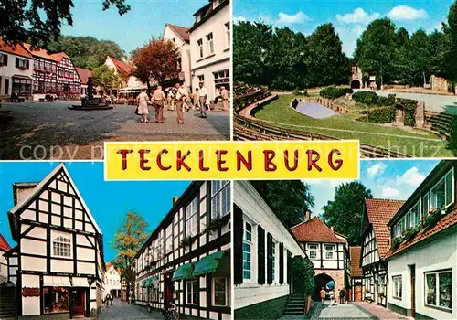 AK / Ansichtskarte Tecklenburg Markt Park Fachwerkhaeuser Kat. Tecklenburg