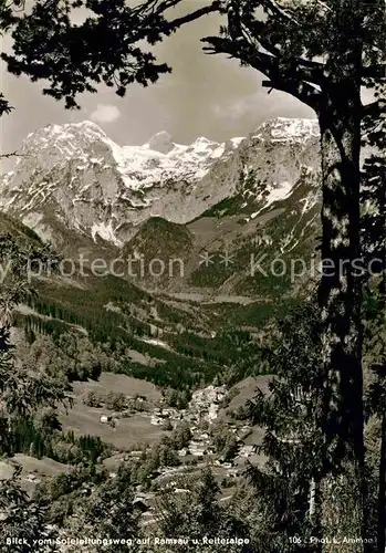 AK / Ansichtskarte Ramsau Berchtesgaden Blick vom Soleleitungsweg mit Reiteralpe Kat. Ramsau b.Berchtesgaden