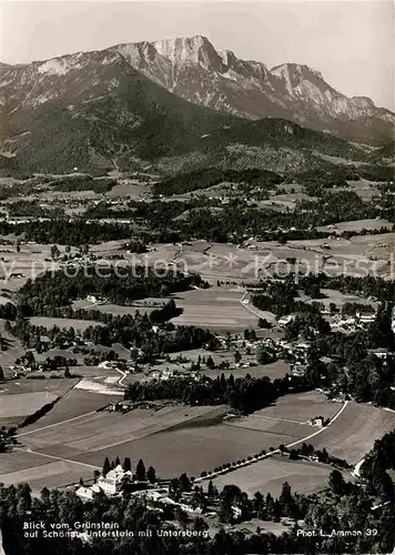 AK / Ansichtskarte Unterstein Schoenau Blick vom Gruenstein mit Untersberg